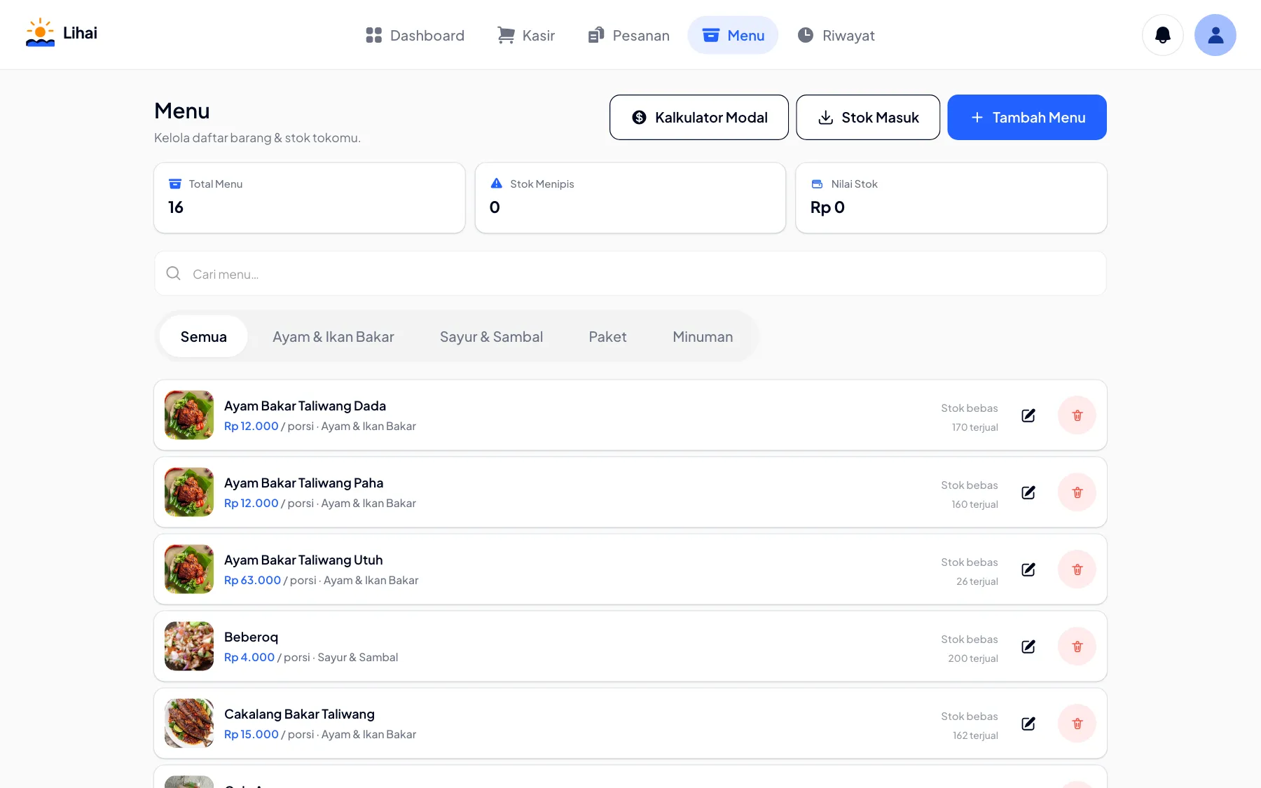 Kulakan datang, modal ke-update sendiri
